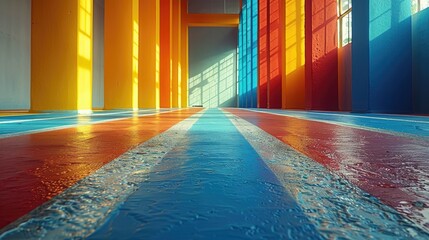 Obraz premium School gymnastics tournament dedicated to teachers, solid color background, 4k, ultra hd