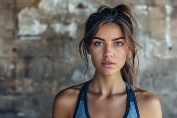 Intense Gaze of an Empowered and Confident Woman - obrazy, fototapety, plakaty