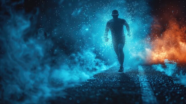 Technology for smart sports training, solid color background, 4k, ultra hd