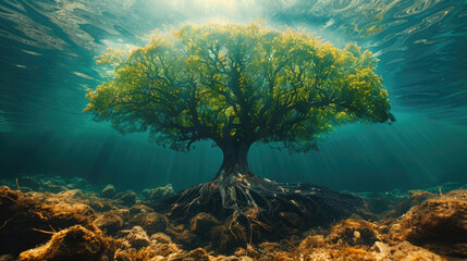 tree in the sea