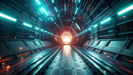 a close up of a tunnel with a light at the end, futuristic background, dark sci-fi background, futuristic room background