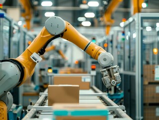 Collaborative robots (cobots) in packing and sorting, teamwork of technology