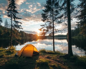 Long-term camping, seasons passed, temporary home