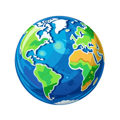 Obraz premium Flat planet Earth icon on white background