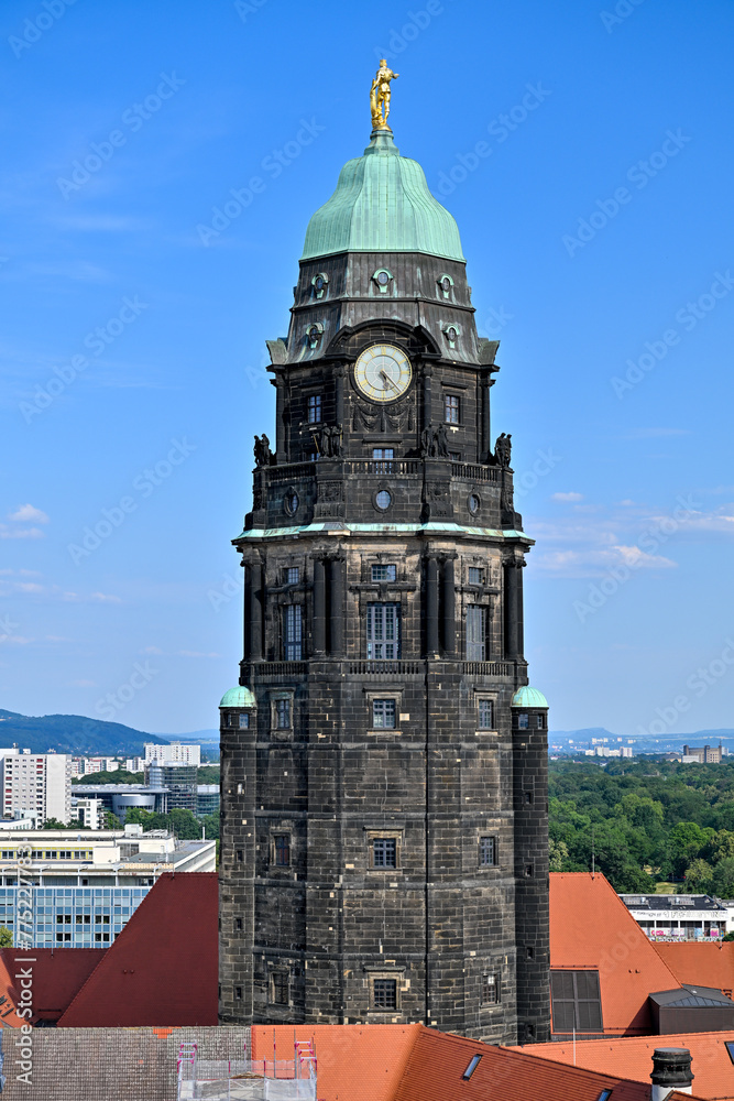 Wall mural town hall - dresden, germany