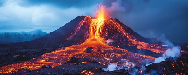 The anatomy of a volcano, natures fury explained - obrazy, fototapety, plakaty