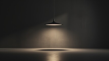 Modern pendant light in a dark room