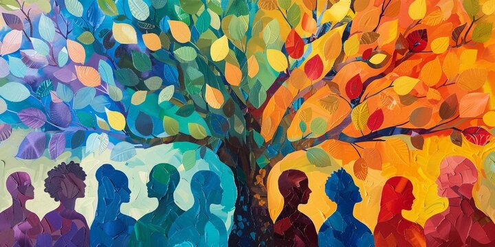 Diversity at the root of the Life Tree, each branch a celebration of colors