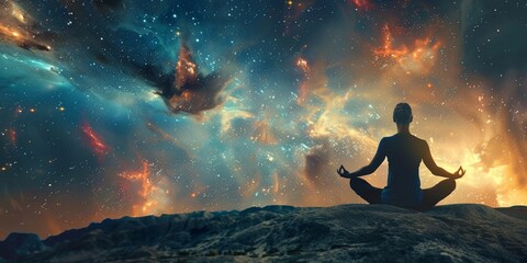 In meditation, find the cosmos within, a realm where inner light fuels spirituality