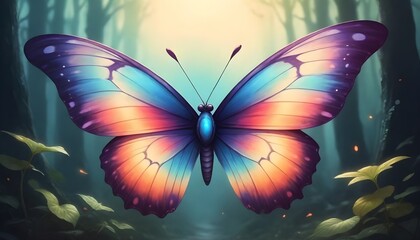 A colorful butterfly  (101) - obrazy, fototapety, plakaty