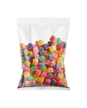 An image of a gum drops candy bag isolated on a white background