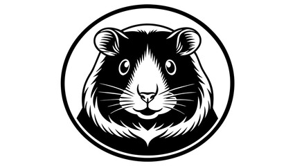 a-guinea-pig-icon-in-ciecle vector illustration