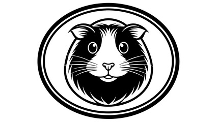 a-guinea-pig-icon-in-ciecle vector illustration