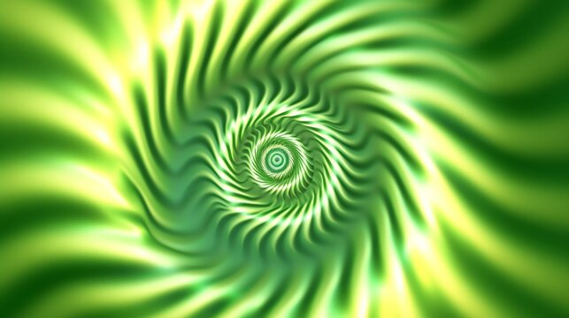 Abstract green spiral illusion