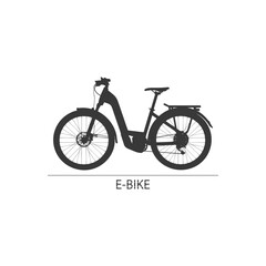 Electric touring bike, vector illustration