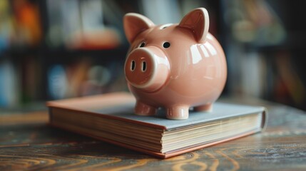 Piggy Bank on Book