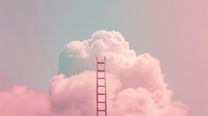 Ladder reaching into the clouds