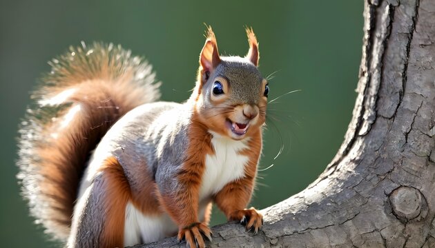 A Squirrel With A Mischievous Glint In Its Eye
