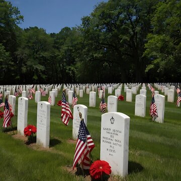 American flags in cemetery, American war memorial, american flag on the wind, American flag, American Flag in the sky, Memorial Day, American Flag background, patriotic, United States 