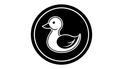 Fototapeta premium a-duckling-icon-in-circle-logo vector illustration