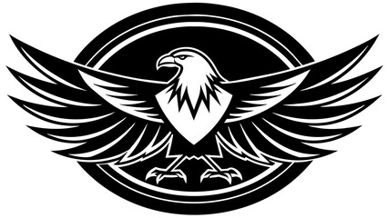  a-eaglet-icon-in-circle-logo vector illustration