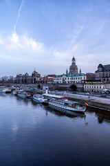 Fototapeta premium A short evening stroll through the beautiful historic city centre of Dresden - Saxony - Germany 
