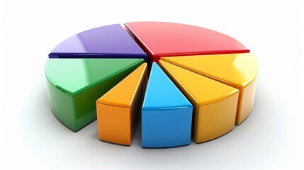 Obraz premium Pie chart illustrating allocation of funds across departments