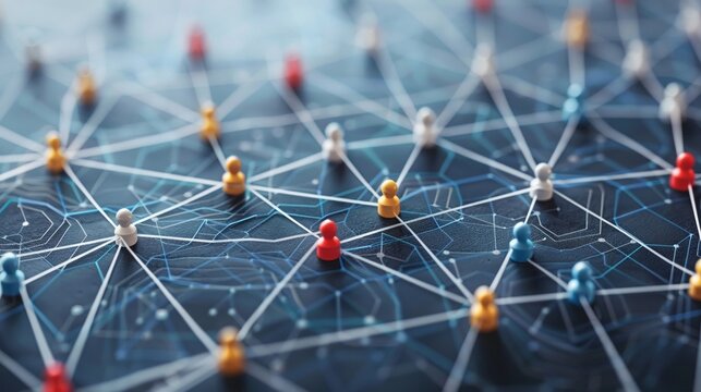 Network graph visualizing the relationships between different financial stakeholders