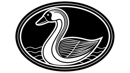 a-gosling-icon-in-circle-logo vector illustration