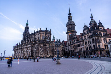 A short evening stroll through the beautiful historic city centre of Dresden - Saxony - Germany 