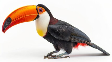 Obraz premium Colorful Toucan Bird on White Background