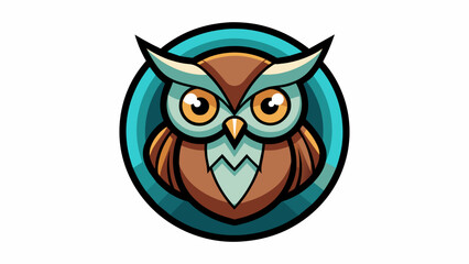 Obraz premium a-owlet-icon-in-circle-logo vector illustration