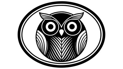 a-owlet-icon-in-circle-logo vector illustration