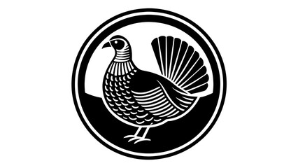 Fototapeta na wymiar a-turkey-icon-in-circle-logo vector illustration