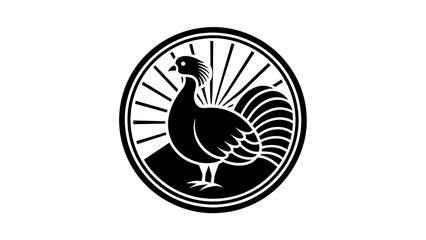 Fototapeta na wymiar a-turkey-icon-in-circle-logo vector illustration