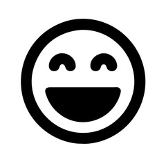 Happy Smiling emoji icon vector graphic element symbol illustration on a Transparent Background