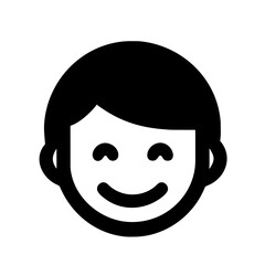 Happy Smiling emoji icon vector graphic element symbol illustration on a Transparent Background
