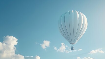 Hot air balloon in a clear blue sky
