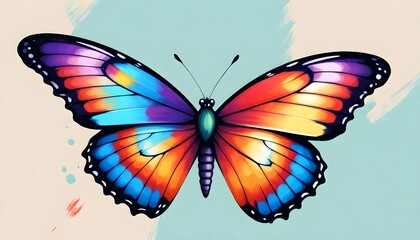 A colorful butterfly  (3) - obrazy, fototapety, plakaty