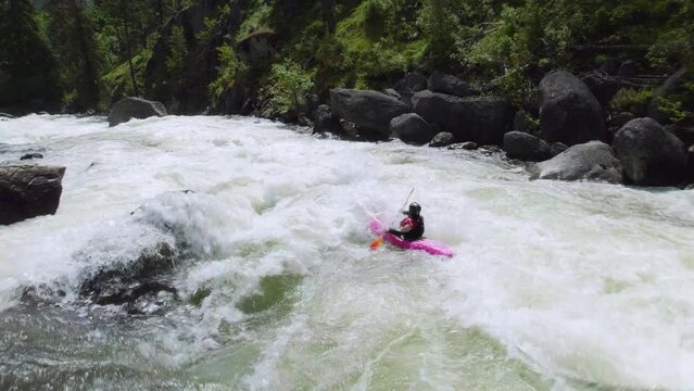Epic Whitewater Kayaking Drone Follow Cam