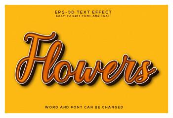 Flowers 3d text effect