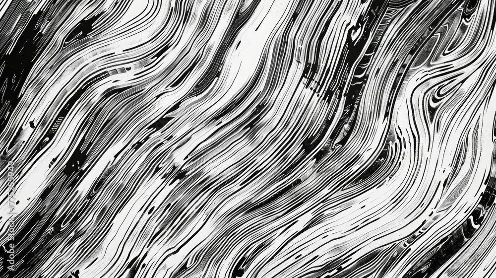 Poster close-up black and white photo of a textured wood surface. ideal for backgrounds or textures in desi