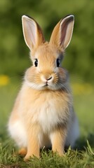 A wild Rabbit/bunny in forest. Easter egg concept, Spring holiday