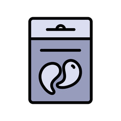 Gel Patch Color Icon. Simple illustration of eye mask. Face Anti Aging Procedure Icon. Isolated Vector Illustration.