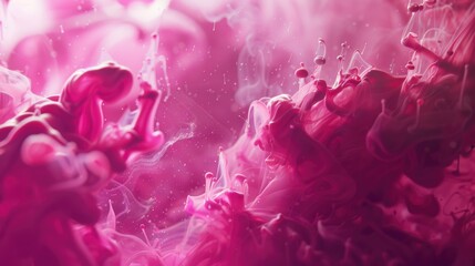 Detailed close up of pink substance in water, perfect for scientific or abstract concepts