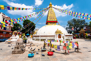 nepalese style stupa at kathmandu street	 - 775266999