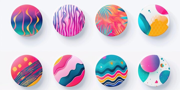 Colorful painted Easter eggs on white surface. Perfect for Easter holiday designs