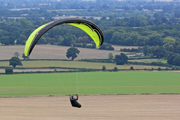 Paraglider at Golden Ball in Wiltshire	