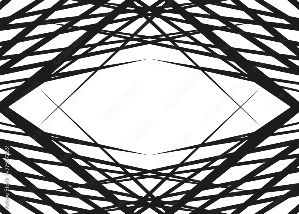 Aufkleber abstract framed background with overlapping sharp lines and with some copy space area