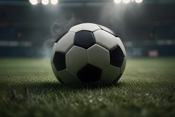 Fototapeta na wymiar soccer ball on the field
